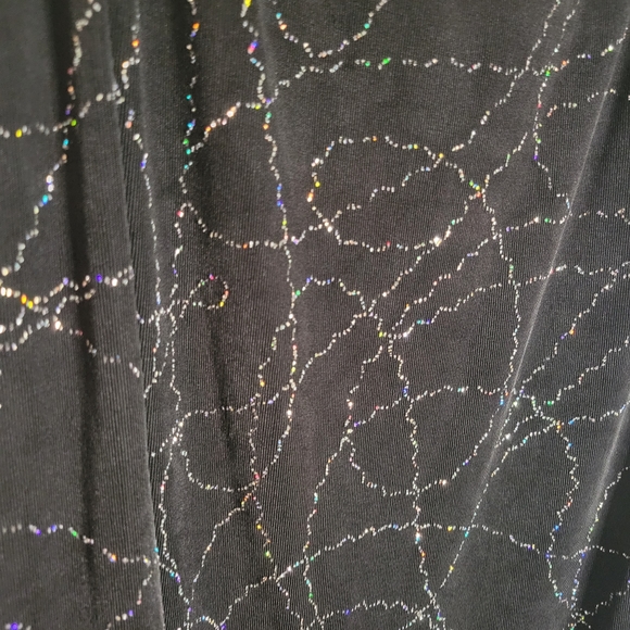 Vintage en francais by huey waltzer 10 petite black gown event dress Glittery - Picture 5 of 8